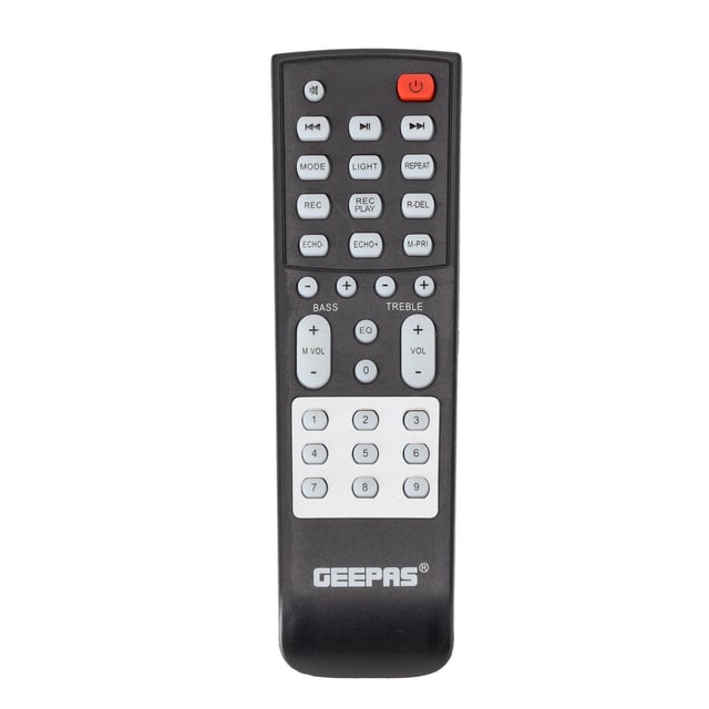 Geepas Rechargeable Professional Speaker, 40000W PMPO, GMS11168 - TWS Connection, FM Radio, Bluetooth, LED Display, With Wireless Microphone, Built-In 7.4v/3000mAh Lithium Battery, BT/FM/USB/TF Card