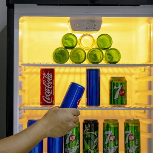 ثلاجة باب زجاج ميني بار باب واحد 165 لتر جيباس Geepas 165 L Mini Showcase Chiller