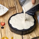 Geepas Heart Waffle Maker, Temperature Control, GWM36538 - Power On & Ready Indicator, Non-Stick Cooking Plate, Easy to Clean , 1000 Watts, S/S Decoration, Cool Touch Handle