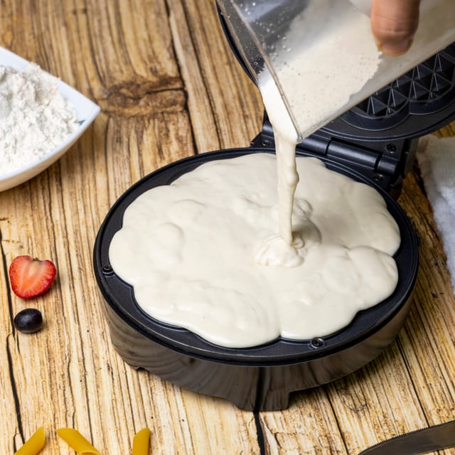 Geepas Heart Waffle Maker, Temperature Control, GWM36538 - Power On & Ready Indicator, Non-Stick Cooking Plate, Easy to Clean , 1000 Watts, S/S Decoration, Cool Touch Handle