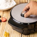 Geepas Heart Waffle Maker, Temperature Control, GWM36538 - Power On & Ready Indicator, Non-Stick Cooking Plate, Easy to Clean , 1000 Watts, S/S Decoration, Cool Touch Handle