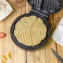 Geepas Heart Waffle Maker, Temperature Control, GWM36538 - Power On & Ready Indicator, Non-Stick Cooking Plate, Easy to Clean , 1000 Watts, S/S Decoration, Cool Touch Handle