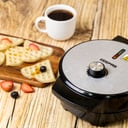 Geepas Heart Waffle Maker, Temperature Control, GWM36538 - Power On & Ready Indicator, Non-Stick Cooking Plate, Easy to Clean , 1000 Watts, S/S Decoration, Cool Touch Handle