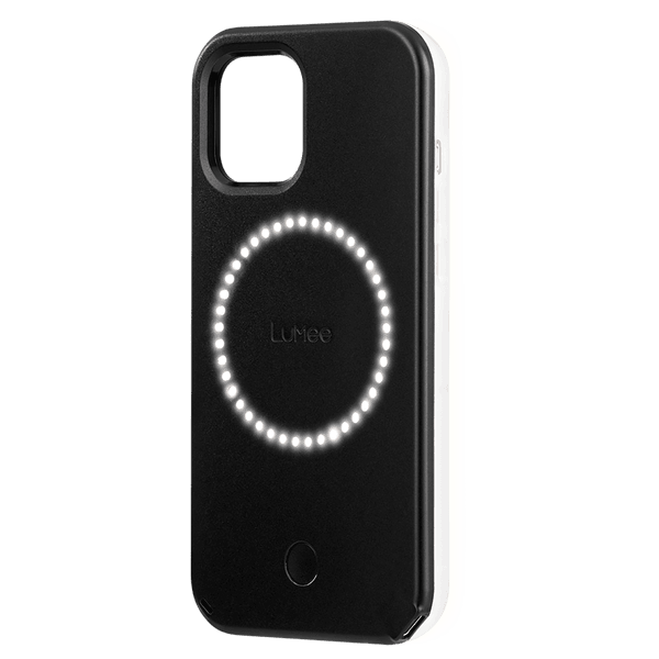 كفر سيلفي مضيء من السيلكون لهاتف iPhone 13 / 13 Pro لون أزرق مماوج Halo Selfie Case for Apple iPhone 13 / 13 Pro - Lumee