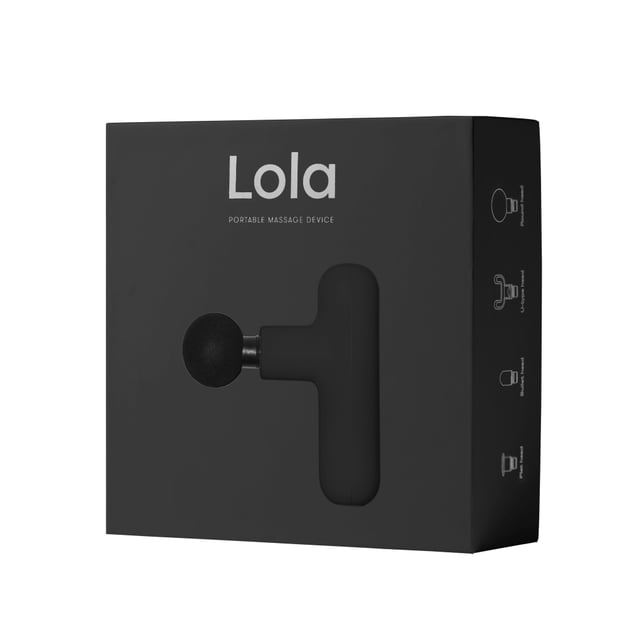 جهاز مساج صغير 3000 دورة أسود لولا Lola Black 3000 cycles Portable Massage Gun - Lola