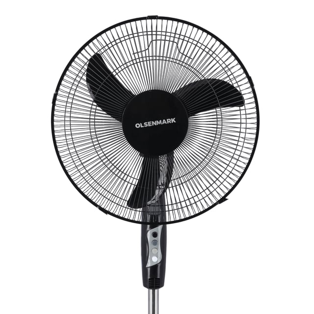 Olsenmark Stand Fan, 16 Inch - Strong Fan Guard - 5 Leaf Blades - Powerful