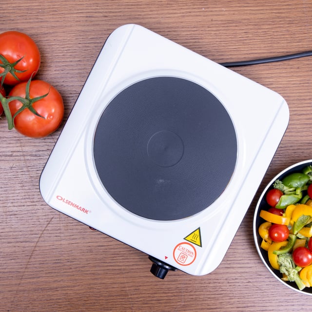 Olsenmark Single Burner Electric Hot Plate - Operating indicator light: On/Off - Heat operation - Over heat protection - Auto-thermostat control - Power(watt): 1200 - Single plate Size(mm): 180