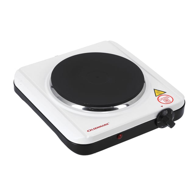 Olsenmark Single Burner Electric Hot Plate - Operating indicator light: On/Off - Heat operation - Over heat protection - Auto-thermostat control - Power(watt): 1200 - Single plate Size(mm): 180
