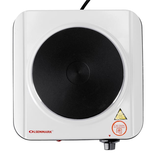 Olsenmark Single Burner Electric Hot Plate - Operating indicator light: On/Off - Heat operation - Over heat protection - Auto-thermostat control - Power(watt): 1200 - Single plate Size(mm): 180