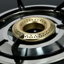 Olsenmark Tempered Glass Double Burner Gas Stove - Auto Ignition - Stainless-Steel Drip Pan - Cast