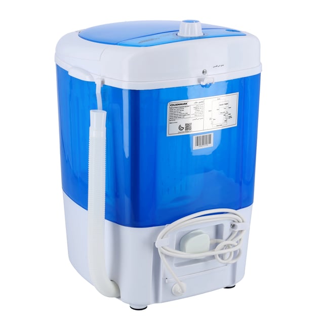 غسالة ملابس صغيره حوض واحد 2.5 كجم اولسن مارك Olsenmark Semi Automatic Washing Machine