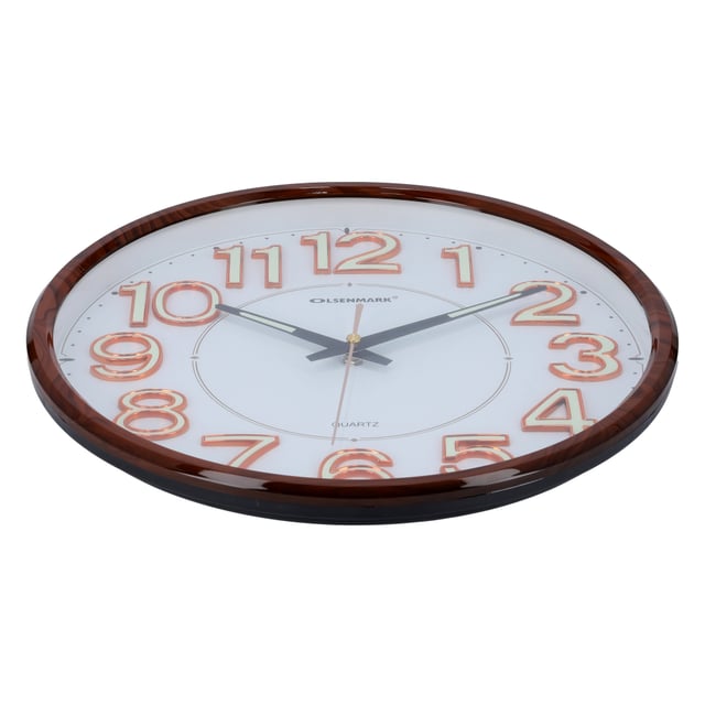 Olsenmark Wall Clock - Large Round Wall Clock, Modern Design - Easy To Read - Round Decorative Wall