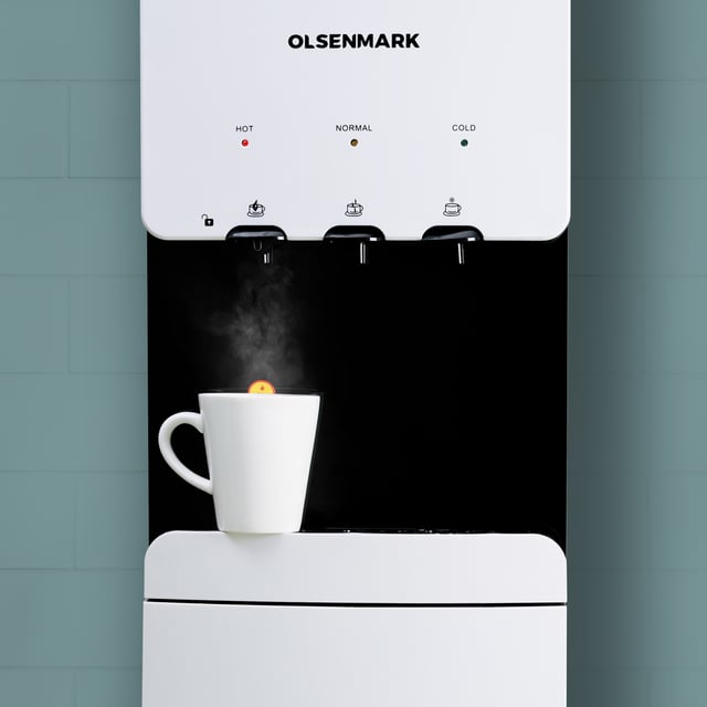 Olsenmark Hot & Cold Water Dispenser With Refrigerator - Cold Temperature: 6-10C - Hot Temperature