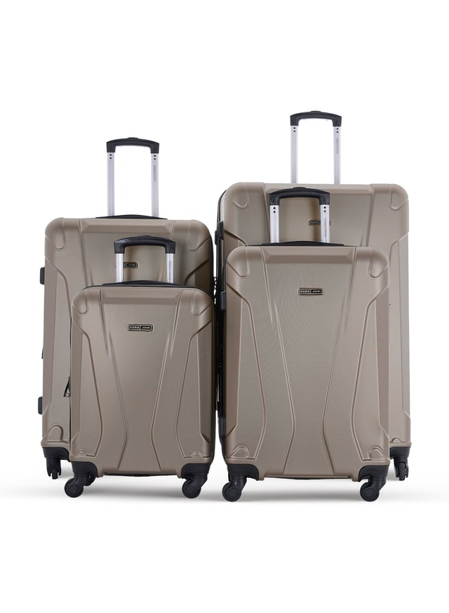 طقم حقائب سفر 4 حقائب مادة ABS بعجلات دوارة (20 ، 24 ، 28 ،32) بوصة ذهبي PARA JOHN - 4 Pcs Zin Trolley Luggage Set, Golden
