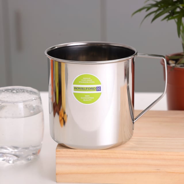كوب ستانلس ستيل 11 سم فضي رويال فورد Royalford Rainbow Mug RF10147