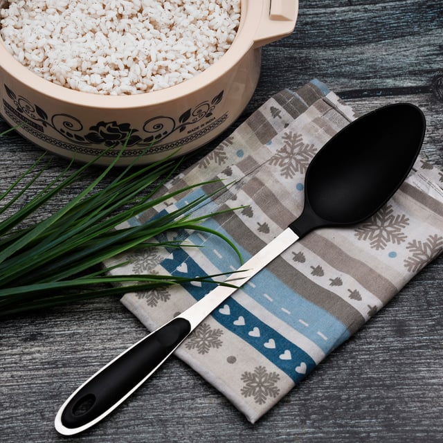 Royalford Nylon Cooking And Serving Spoon With Soft Grip Handle - Dinner Cutlery Utensil