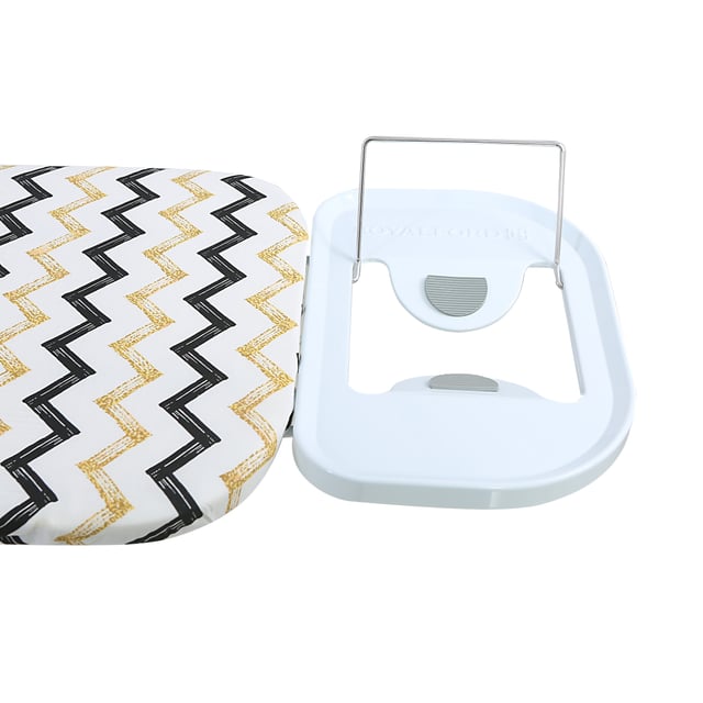 طاولة كوي كبيرة مع مسند للمكواة مقاومة للحرارة أبيض 122 X 38 رويال فورد Royalford White Heat Resistant Steam Iron Rest With Ironing Board