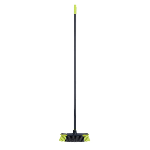 مكنسة يدوية بعصا طويلة Floor Broom/Green+Grey 1X24 -Royalford