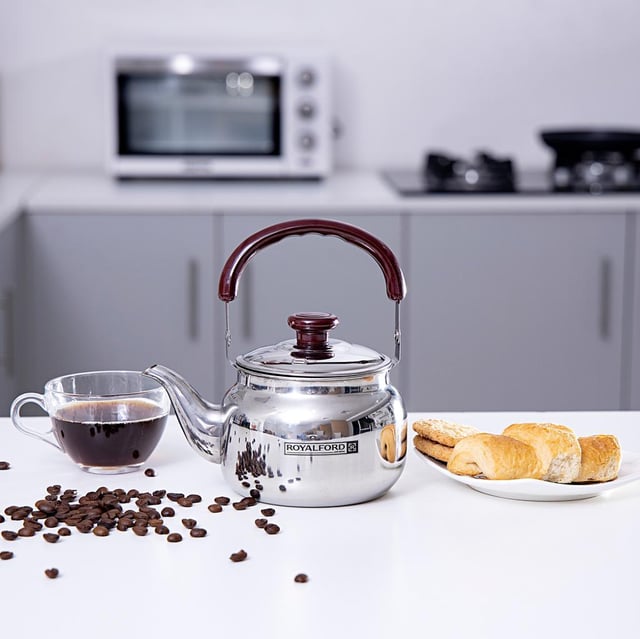 براد شاي صغير ستانليس ستيل 1 لتر رويال فورد Royalford 1L Stainless Steel Top Tea Kettle