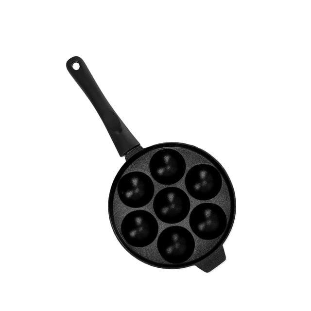 Royalford Aluminium Appam Maker - Nonstick Cast Aluminum Alloy Baking Tray With 12 Pieces