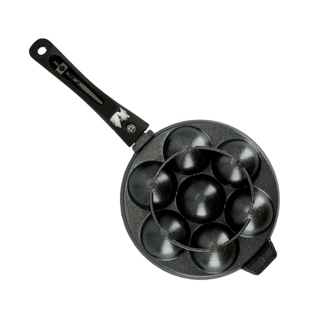 Royalford Aluminium Appam Maker - Nonstick Cast Aluminum Alloy Baking Tray With 12 Pieces