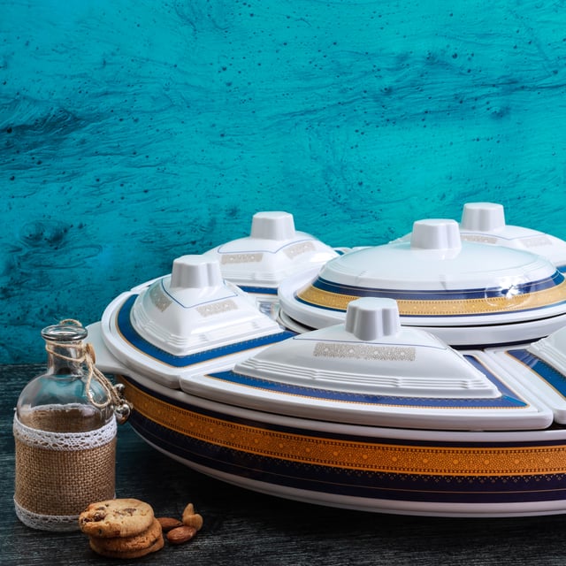 اواني تقديم مقبلات مقسم من رويال فورد Royalford Rotating Serving Tray