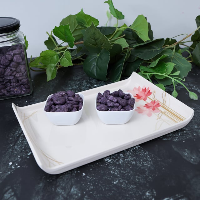 صينية تقديم بمقابض مريحة رويال فورد  Royalford Melamine Boat Serving Tray With Wide Handles (22.9X16.0X1.3Cm)