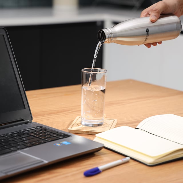 Royalford 750ml Vacuum Bottle - Double Wall Stainless Steel Water Bottle RF8899SL