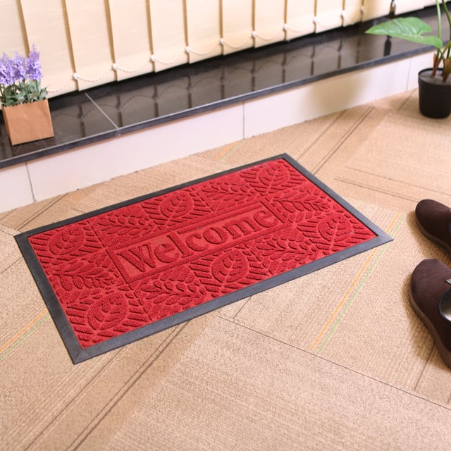 Royalford Rectangular Door Mat - 45 X 75Cm - Home, Shop Outdoor Rubber Mat None Slip Indoor Safety