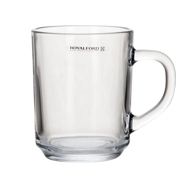 Royalford 210ML 3Pc-Glass Mug With handle