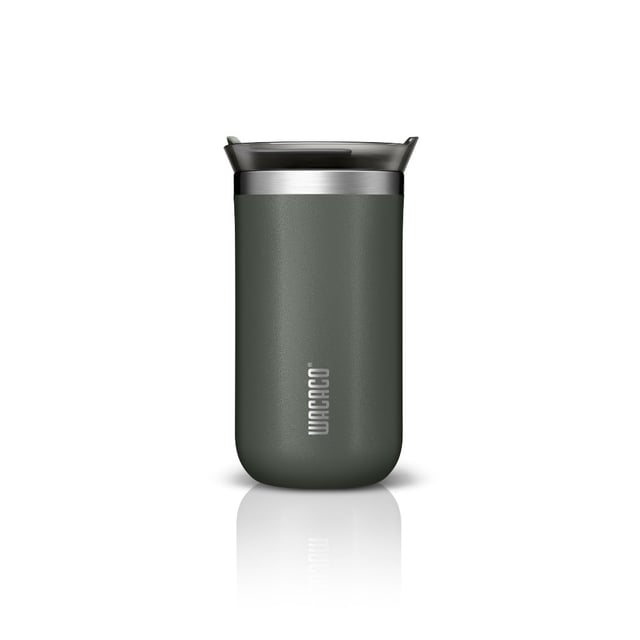 Wacaco OCTAROMA Vacuum Insulated Mug (300ml) - Double Wall Stainless Steel Vacuum Insulated Coffee Travel Mug with Leakproof Drinking Lid - Grey