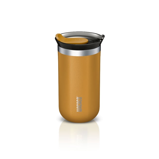 Wacaco OCTAROMA Vacuum Insulated Mug (300ml) - Double Wall Stainless Steel Vacuum Insulated Coffee Travel Mug with Leakproof Drinking Lid - Yellow