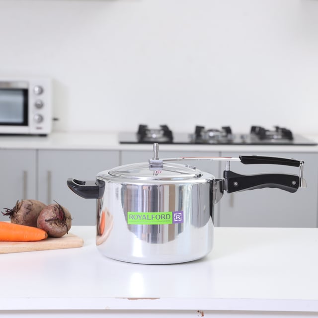 قدر ضغط ( 5 لتر ) - فضي Royalford - Aluminium Pressure Cooker