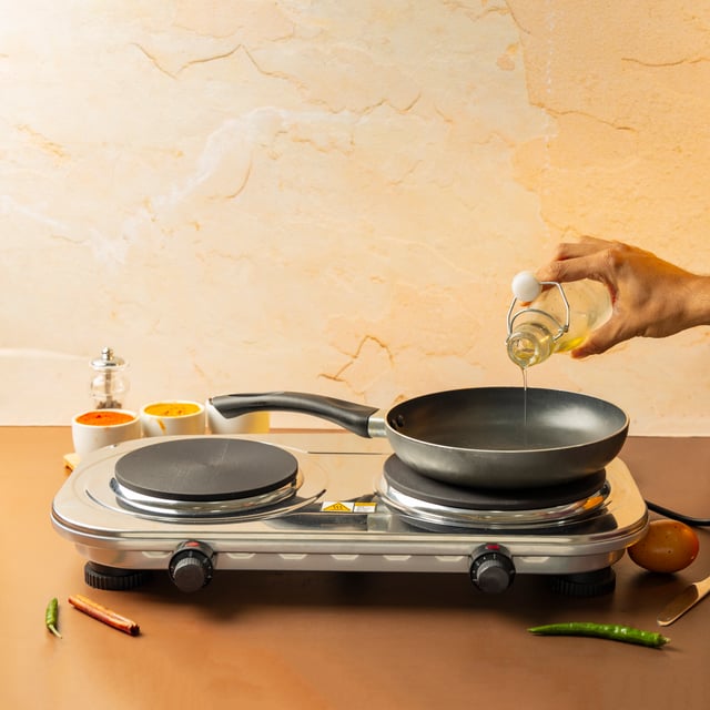 Geepas Stainless Steel Double Hot Plate 2500W