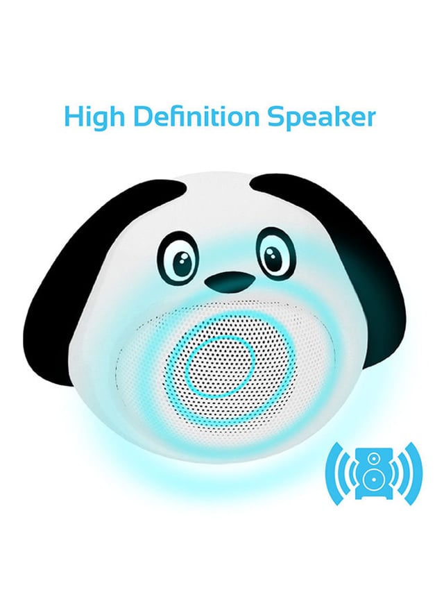 promate Cute Dog Design Portable Wireless Kid’s Bluetooth Speaker White/Black