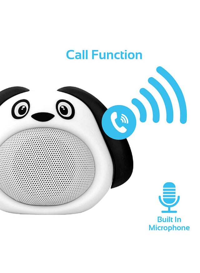 promate Cute Dog Design Portable Wireless Kid’s Bluetooth Speaker White/Black