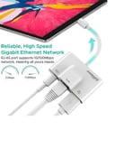 محول متعدد المنافذ بمخرج Lightning أبيض Promate - GigaLink-I USB Hub White