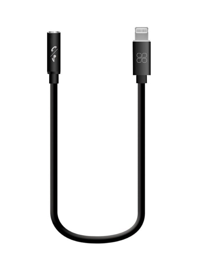 promate Dynamic Stereo Apple Lightning to 3.5mm AUX Connector Black