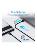 promate Ultra-Fast Thunderbolt 3 Type- C Sync And Charge Cable With 100W Power Delivery Black