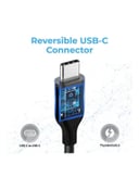promate Ultra-Fast Thunderbolt 3 Type- C Sync And Charge Cable With 100W Power Delivery Black