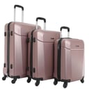 PARA JOHN Hardside 3 Pcs Trolley Luggage Set, Rosegold