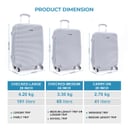 PARA JOHN Abs Rolling Trolley Luggage Set, Silver