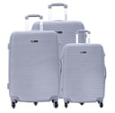 PARA JOHN Abs Rolling Trolley Luggage Set, Silver