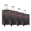 طقم حقائب سفر دوارة 4 حقائب (16 ، 20 ، 24 ، 28) بوصة ABS بني PARA JOHN - 4 Pcs Travel Luggage Suitcase Trolley Set - PVC Leather Cabin Trolley Bag – Cabin size suitcase for Business Travellers - (16 ، 20 ، 24 ، 28) inch