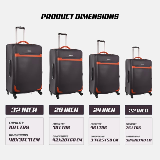 طقم حقائب سفر دوارة 4 حقائب (16 ، 20 ، 24 ، 28) بوصة ABS بني PARA JOHN - 4 Pcs Travel Luggage Suitcase Trolley Set - PVC Leather Cabin Trolley Bag – Cabin size suitcase for Business Travellers - (16 ، 20 ، 24 ، 28) inch