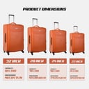 طقم حقائب سفر دوارة 4 حقائب (16 ، 20 ، 24 ، 28) بوصة ABS برتقالي PARA JOHN - 4 Pcs Travel Luggage Suitcase Trolley Set - PVC Leather Cabin Trolley Bag – Cabin size suitcase for Business Travellers - (16 ، 20 ، 24 ، 28) inch