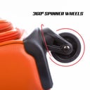 طقم حقائب سفر دوارة 4 حقائب (16 ، 20 ، 24 ، 28) بوصة ABS برتقالي PARA JOHN - 4 Pcs Travel Luggage Suitcase Trolley Set - PVC Leather Cabin Trolley Bag – Cabin size suitcase for Business Travellers - (16 ، 20 ، 24 ، 28) inch