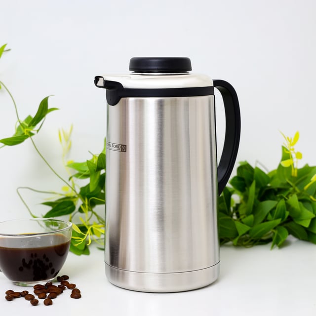 ترمس شاي حافظ للحرارة 1.6 لتر فضي رويال فورد Royalford Steel Vacuum Flask, 1.6L