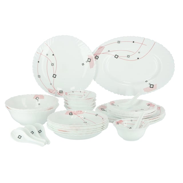 Royalford 33Pcs Opalware Dinner Set RF8982