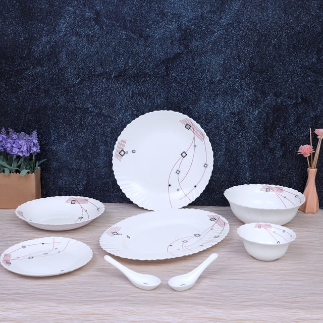 Royalford 33Pcs Opalware Dinner Set RF8982